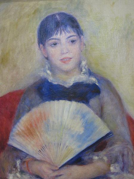 Pierre-Auguste Renoir Young Women with a Fan oil painting image